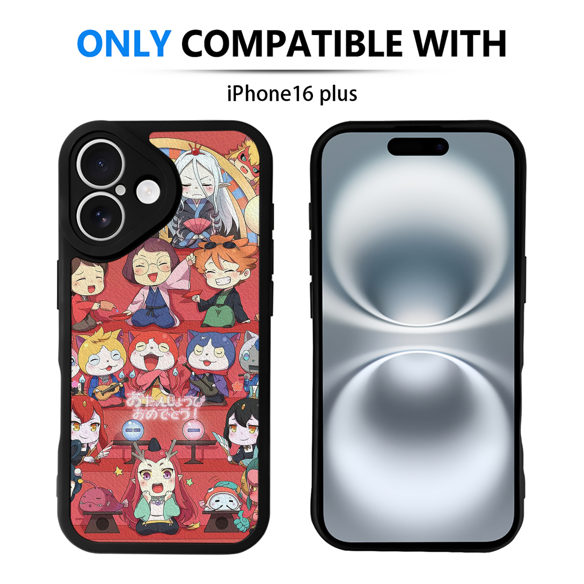 （画像用） 妖怪ウォッチ Yo-kai Watch 【iPhone 16シリーズ対応】シリコンスマホケース（レザー調） 材質：シリコン